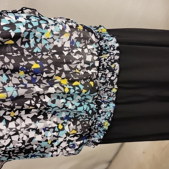 CATO 2 piece skirt set with multicolor top and black skirt size large - Picture 3 of 13